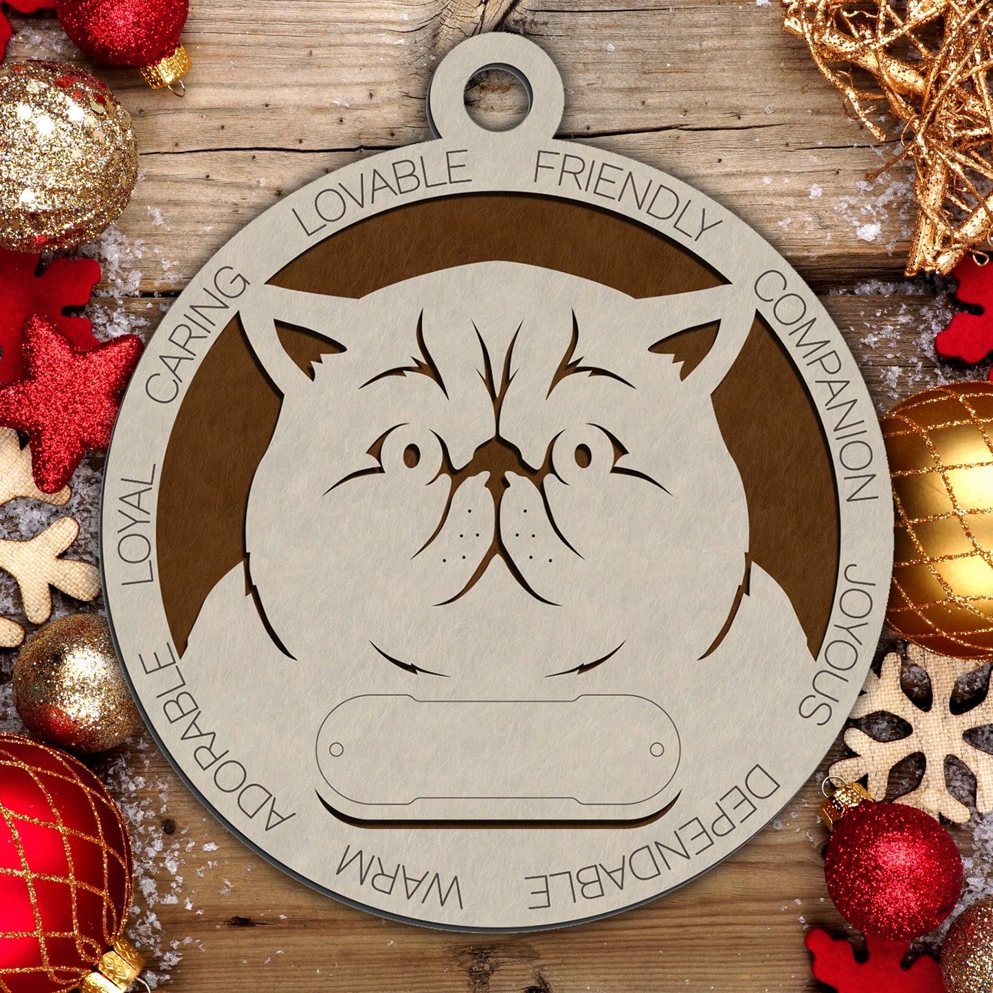 Personalized Cat Christmas Ornament - Custom Breed Keepsake Gift