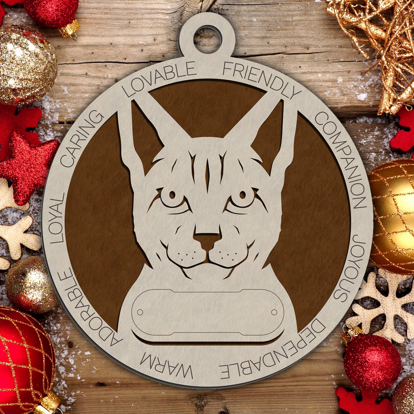 Personalized Cat Christmas Ornament - Custom Breed Keepsake Gift