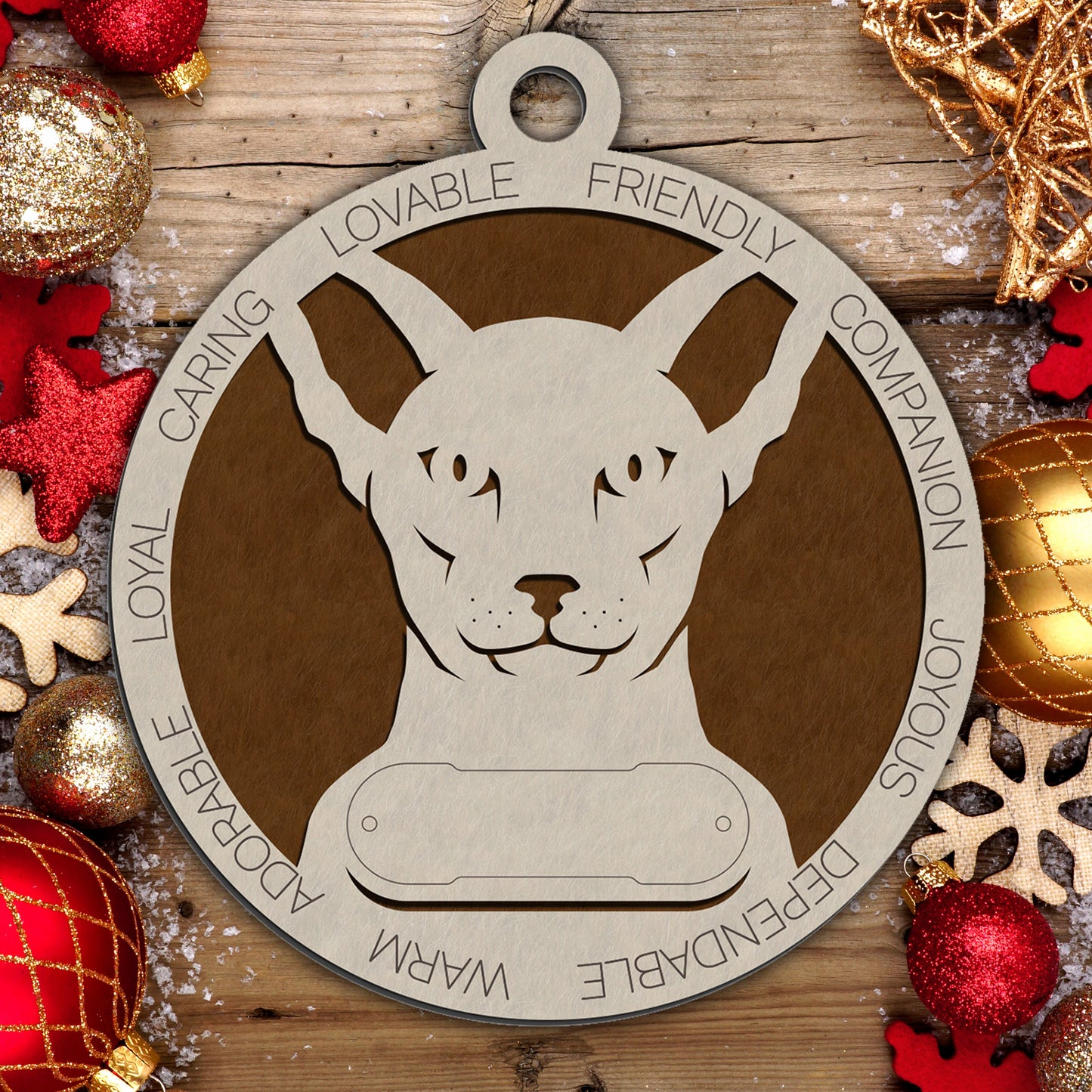 Personalized Cat Christmas Ornament - Custom Breed Keepsake Gift