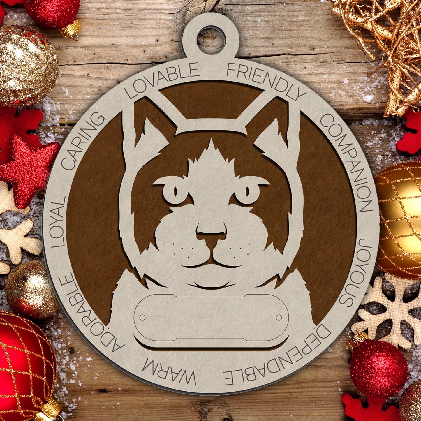 Personalized Cat Christmas Ornament - Custom Breed Keepsake Gift