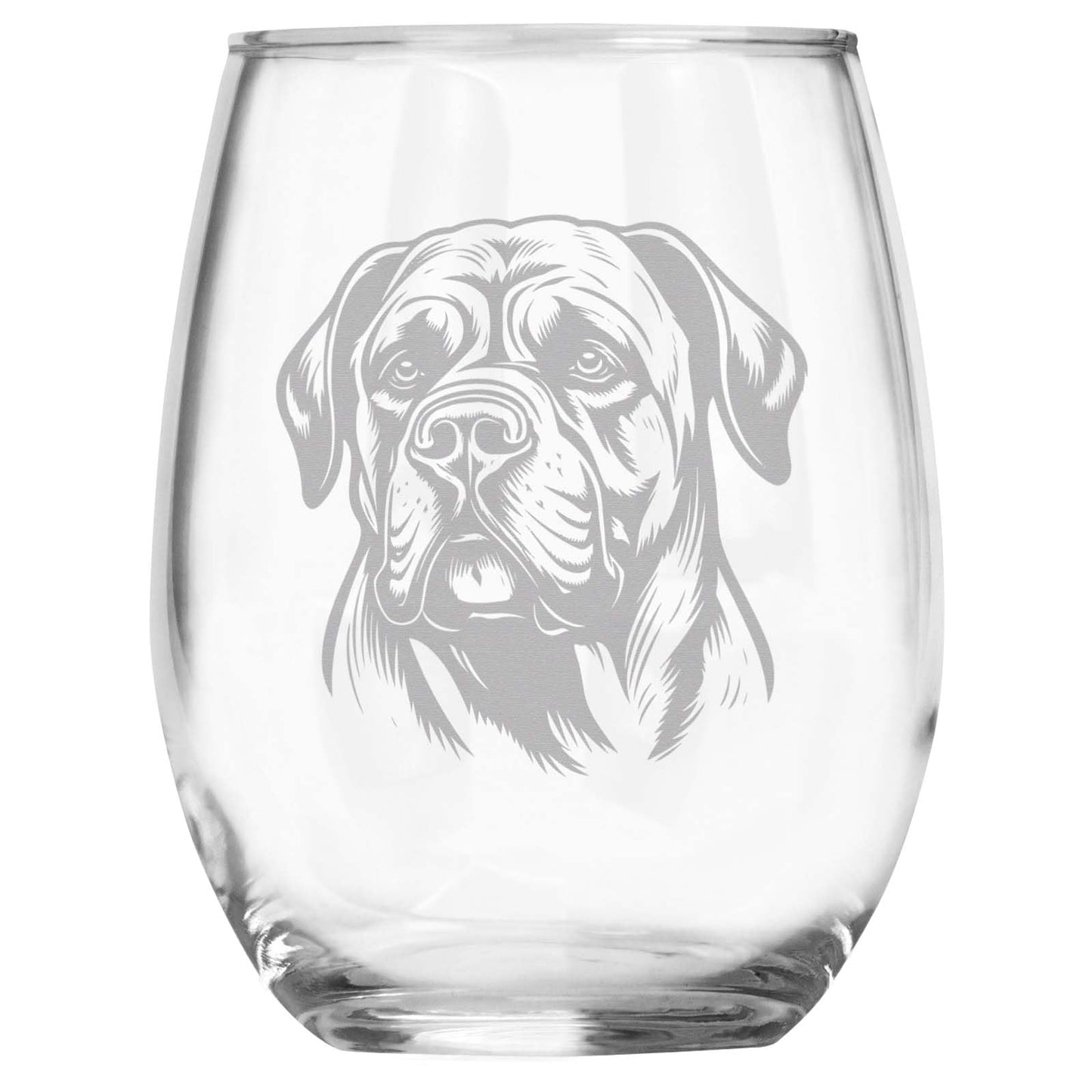 Cane Corso Breed Themed Engraved Stemless Wine Glass, Unique Pet Gift for Corso Mom/Dad, Dog Lover Gifts for Her/Him