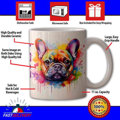 Custom Watercolor Dog Coffee Mug, Personalized Dog Breed Coffee Mug, Dog Mom Coffee Cup, Dog Lover Coffee Mug for Women and Men (11oz)