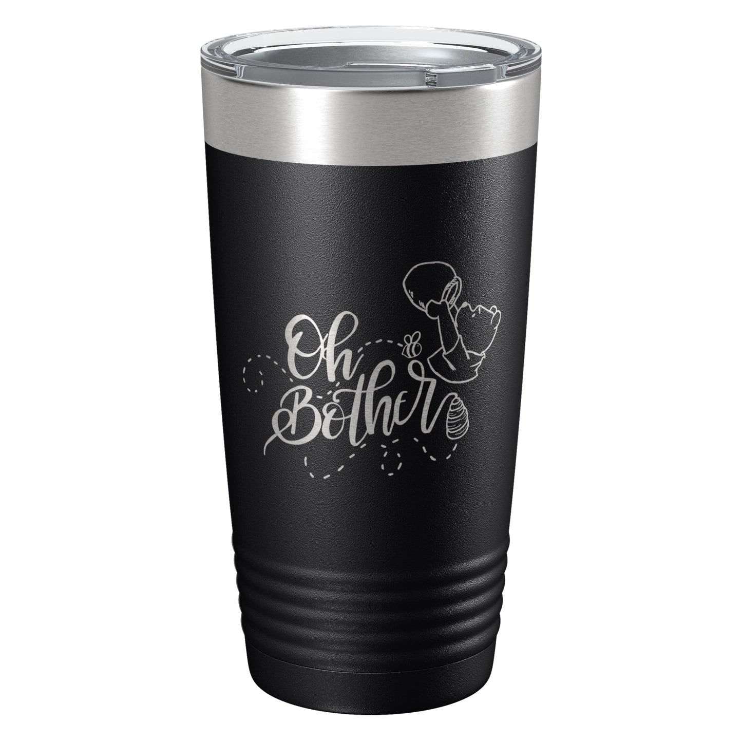 Custom Stainless Steel Tumbler with Lid 12oz, 15oz or 20oz | Vacuum Insulated Mug | Mickey/Minnie Fan | Birthday | Christmas | Personalized Gifts (20oz, Black)