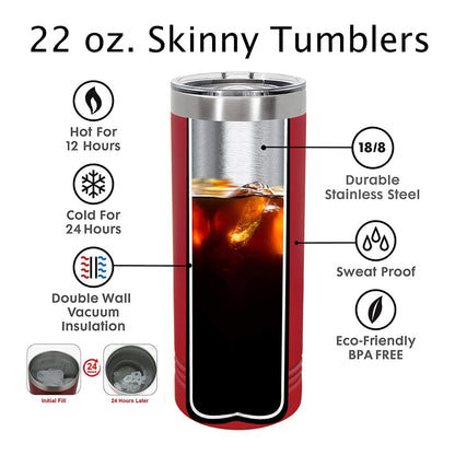 Personalized Sports Mom Tumbler Cup • Customized Cups for Mom • 22oz Insulated Stainless Steel • Custom Engraved Tumbler with Slider Lid and Straw • Choice of 17 Colors