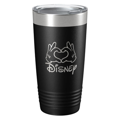 Custom Stainless Steel Tumbler with Lid 12oz, 15oz or 20oz | Vacuum Insulated Mug | Mickey/Minnie Fan | Birthday | Christmas | Personalized Gifts (20oz, Black)