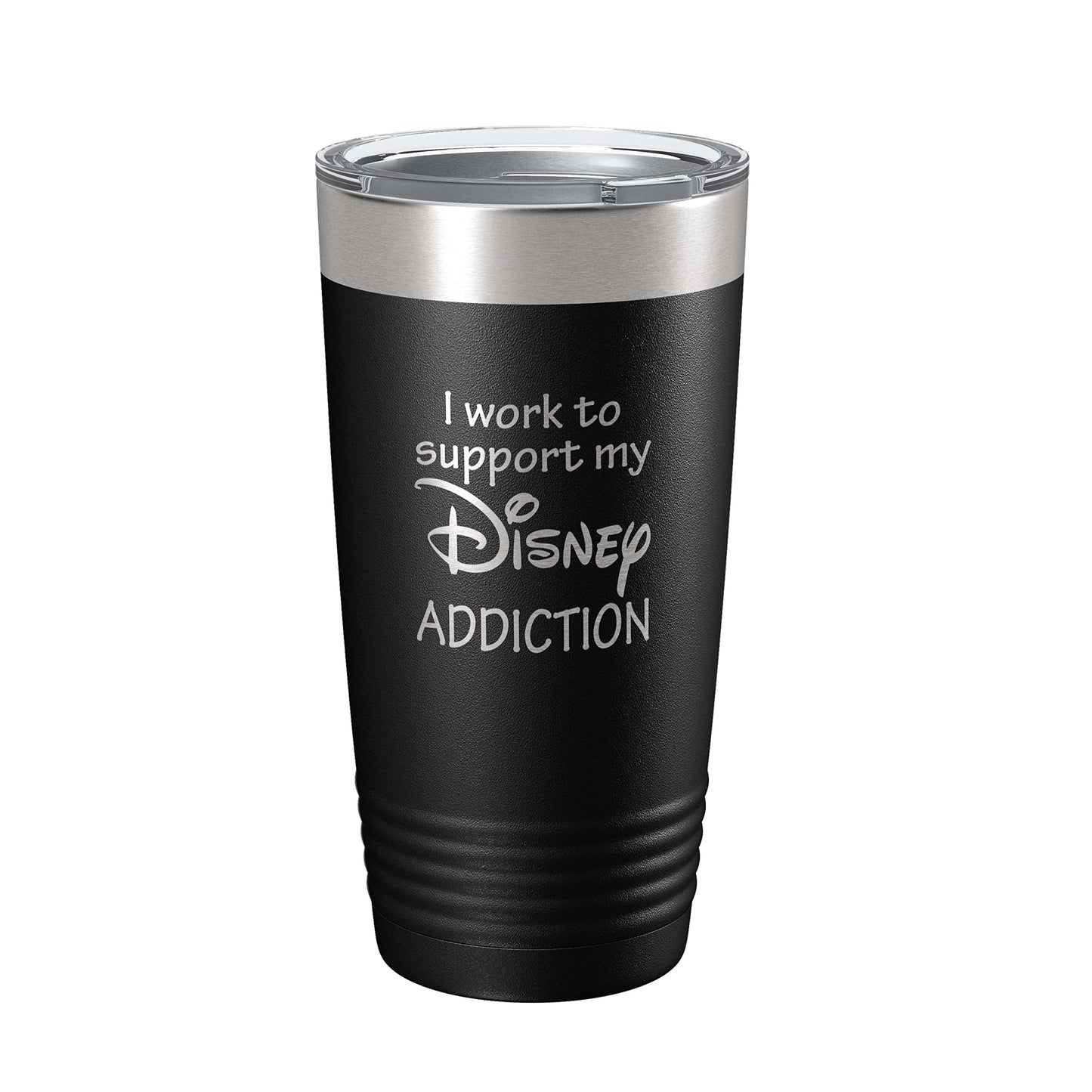 Custom Stainless Steel Tumbler with Lid 12oz, 15oz or 20oz | Vacuum Insulated Mug | Mickey/Minnie Fan | Birthday | Christmas | Personalized Gifts (20oz, Black)