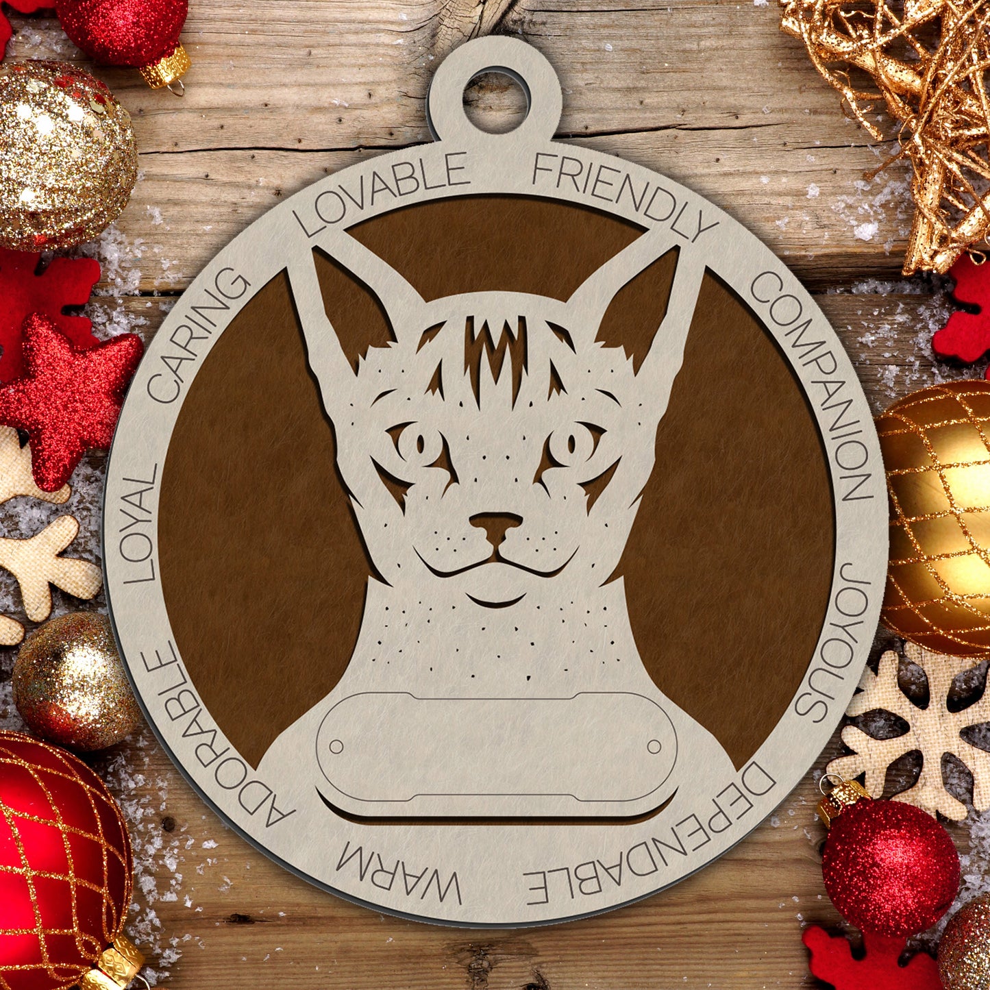Personalized Cat Christmas Ornament - Custom Breed Keepsake Gift