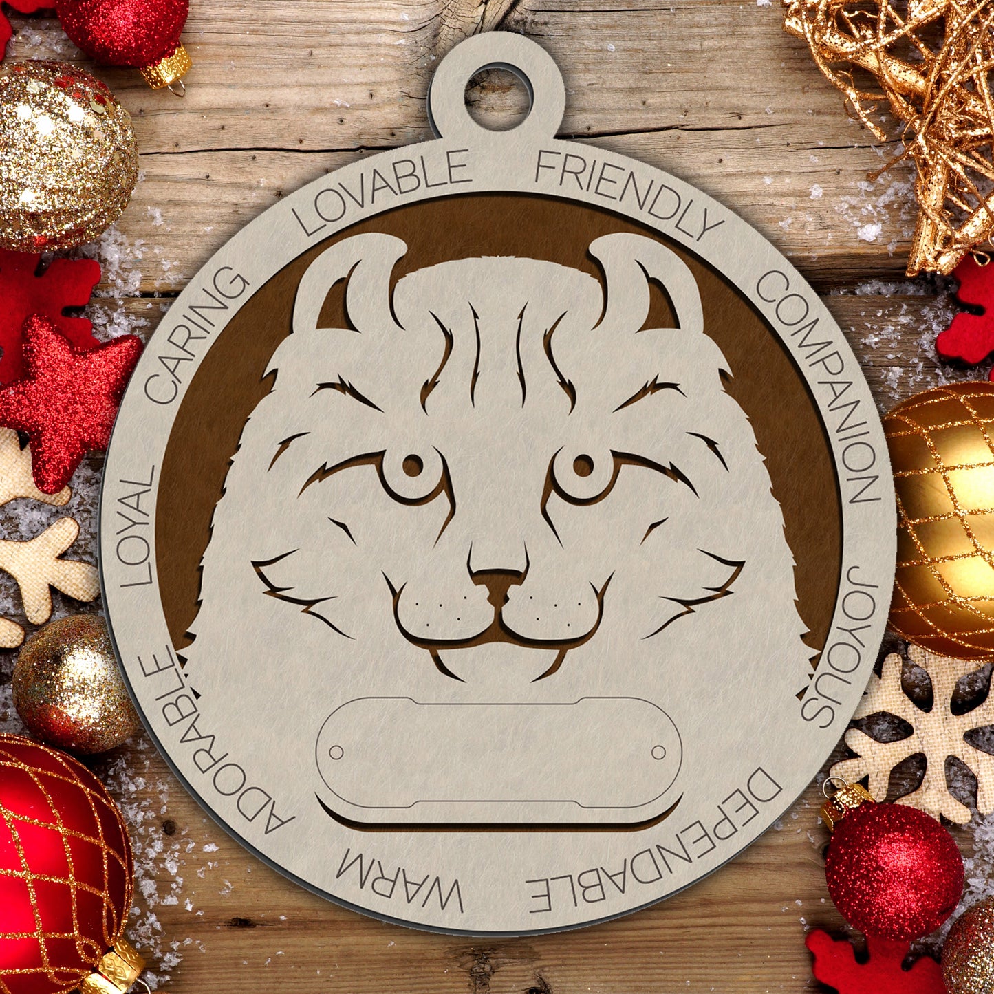 Personalized Cat Christmas Ornament - Custom Breed Keepsake Gift