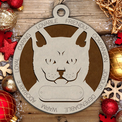 Personalized Cat Christmas Ornament - Custom Breed Keepsake Gift