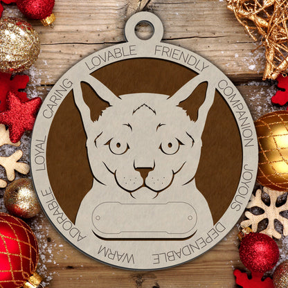 Personalized Cat Christmas Ornament - Custom Breed Keepsake Gift