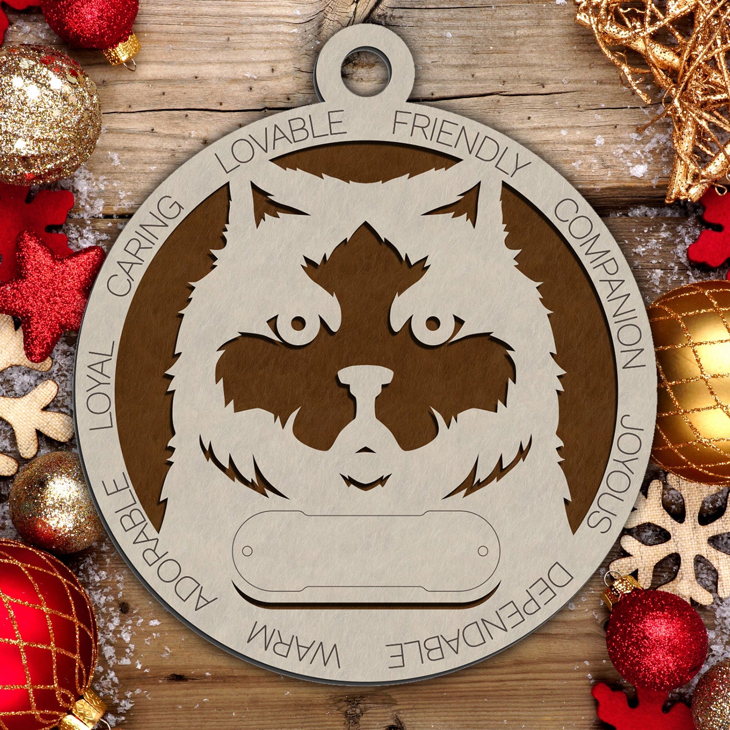 Personalized Cat Christmas Ornament - Custom Breed Keepsake Gift