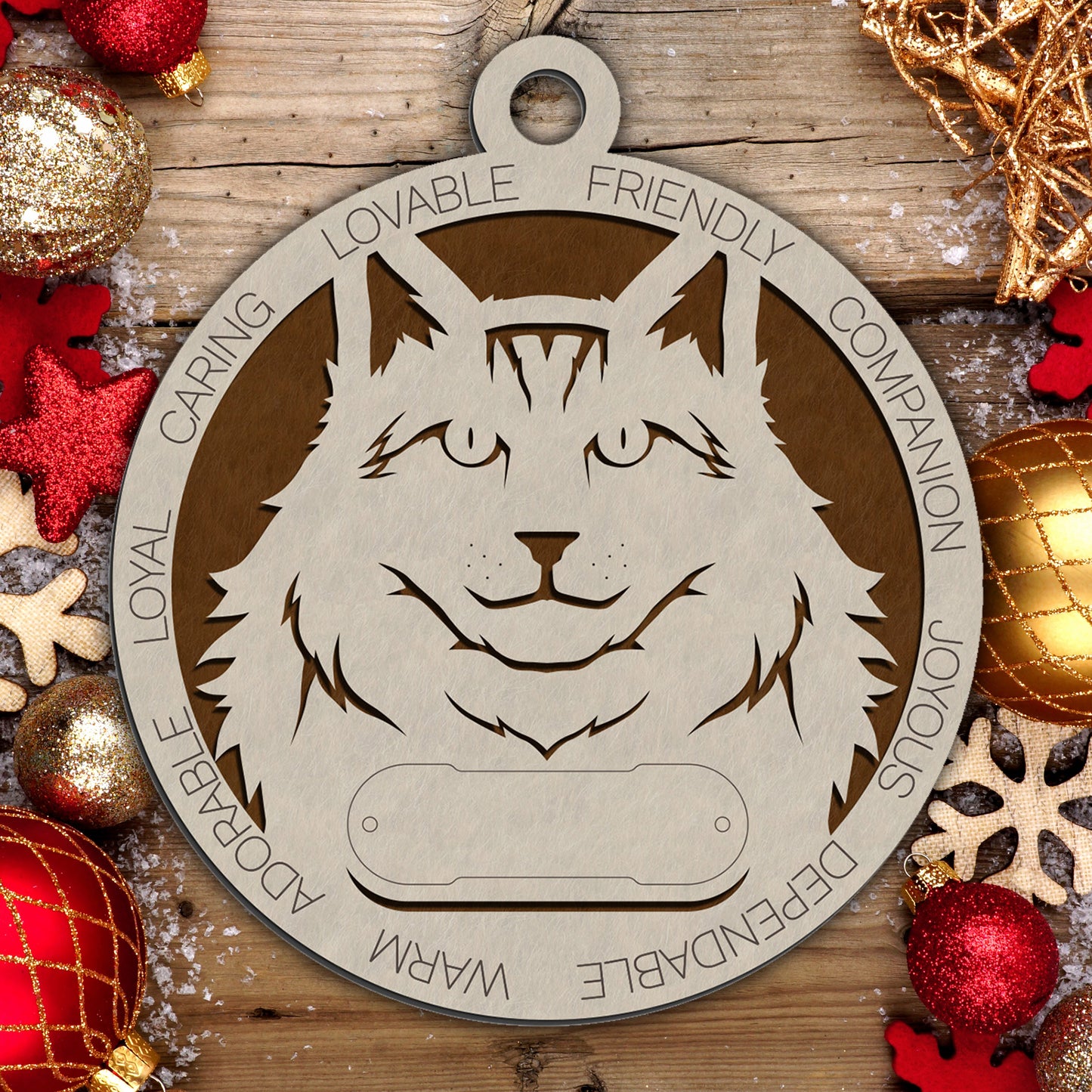 Personalized Cat Christmas Ornament - Custom Breed Keepsake Gift