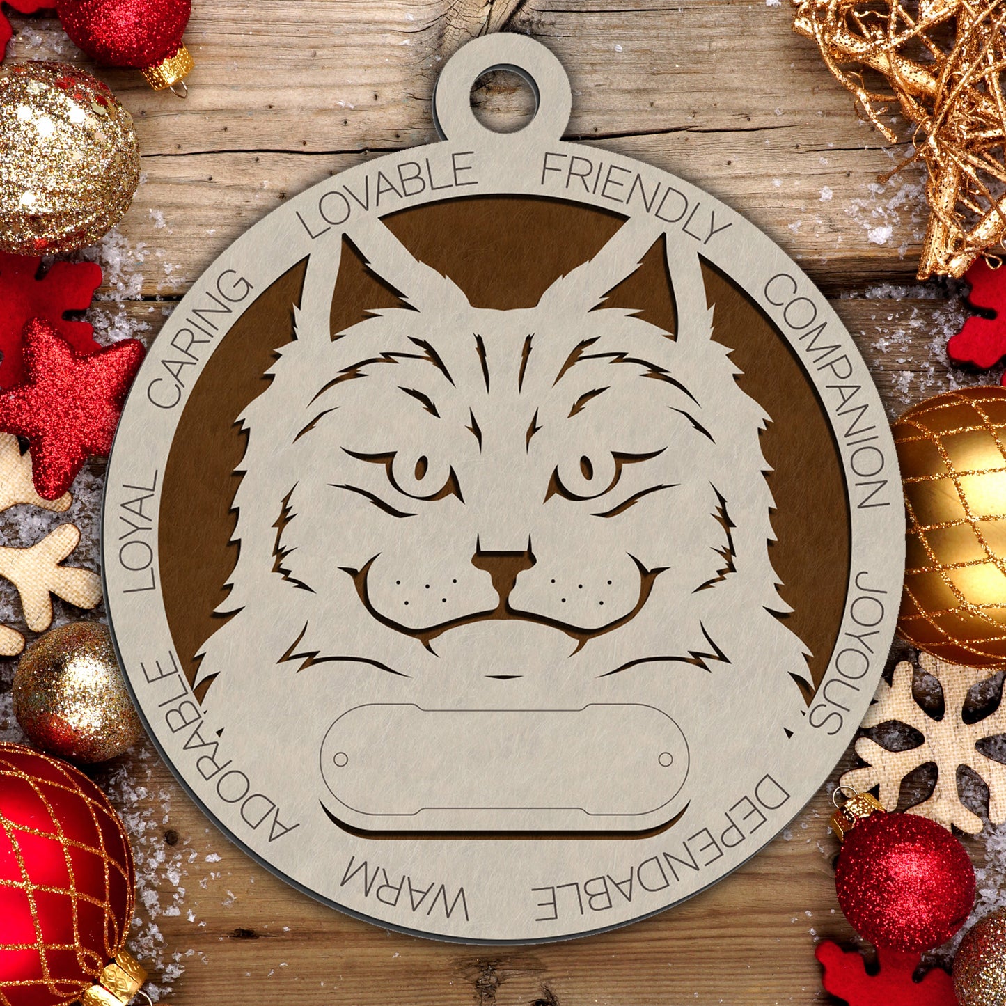 Personalized Cat Christmas Ornament - Custom Breed Keepsake Gift