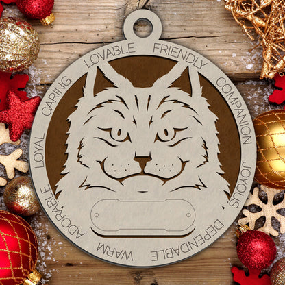Personalized Cat Christmas Ornament - Custom Breed Keepsake Gift