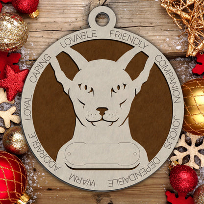 Personalized Cat Christmas Ornament - Custom Breed Keepsake Gift