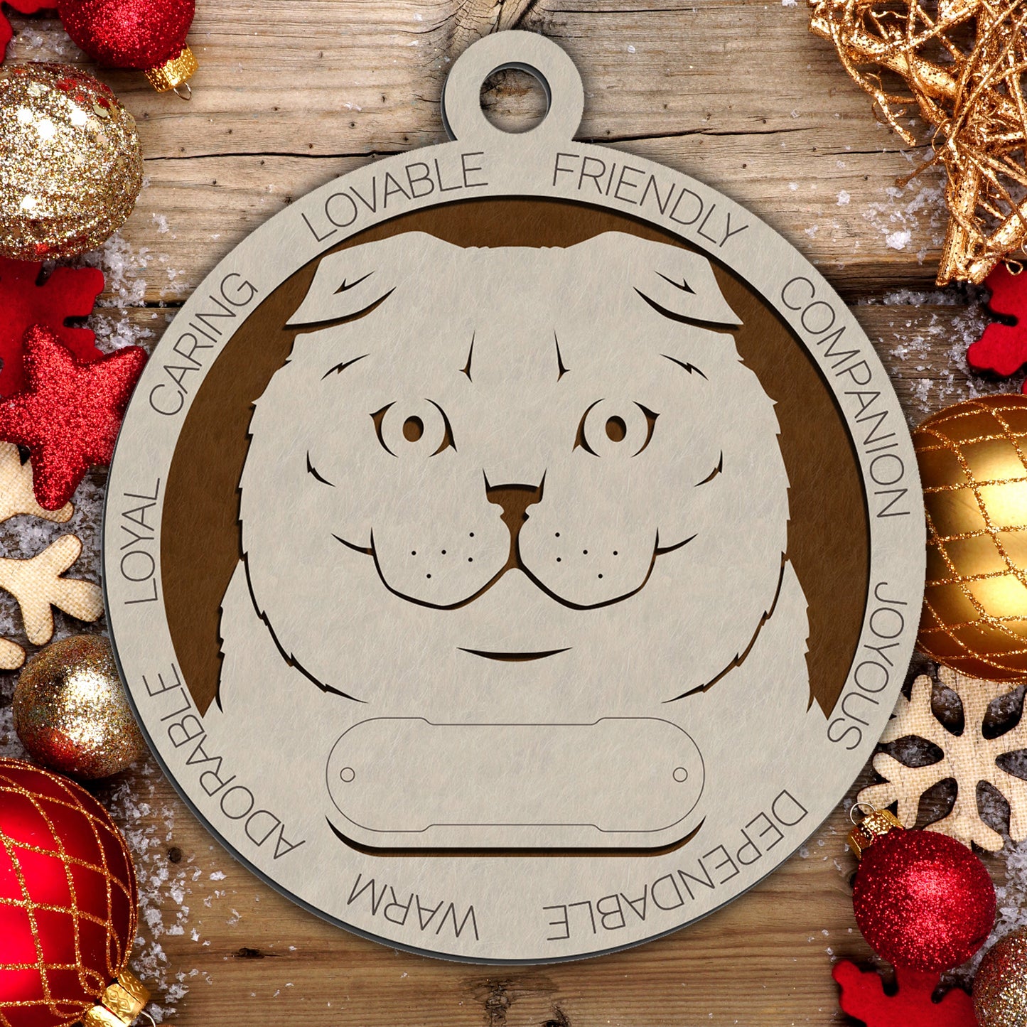 Personalized Cat Christmas Ornament - Custom Breed Keepsake Gift