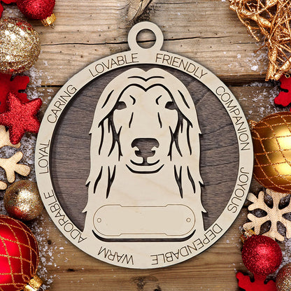 Personalized Dog Christmas Ornament – Custom Breed Keepsake Gift - Dog Breeds A-G