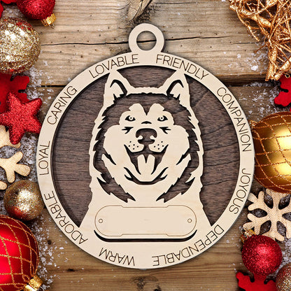 Personalized Dog Christmas Ornament – Custom Breed Keepsake Gift - Dog Breeds A-G