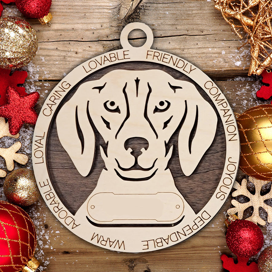 Personalized Dog Christmas Ornament – Custom Breed Keepsake Gift - Dog Breeds A-G
