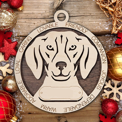 Personalized Dog Christmas Ornament – Custom Breed Keepsake Gift - Dog Breeds A-G