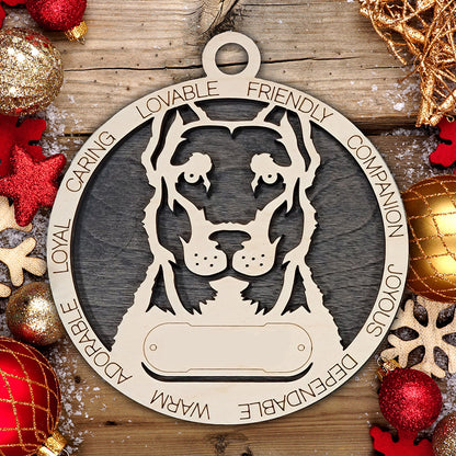 Personalized Dog Christmas Ornament – Custom Breed Keepsake Gift - Dog Breeds A-G