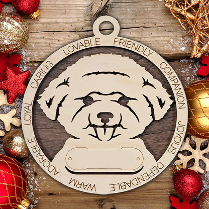 Personalized Dog Christmas Ornament – Custom Breed Keepsake Gift - Dog Breeds A-G