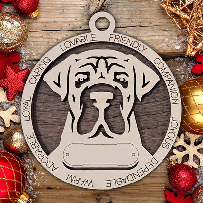 Personalized Dog Christmas Ornament – Custom Breed Keepsake Gift - Dog Breeds A-G