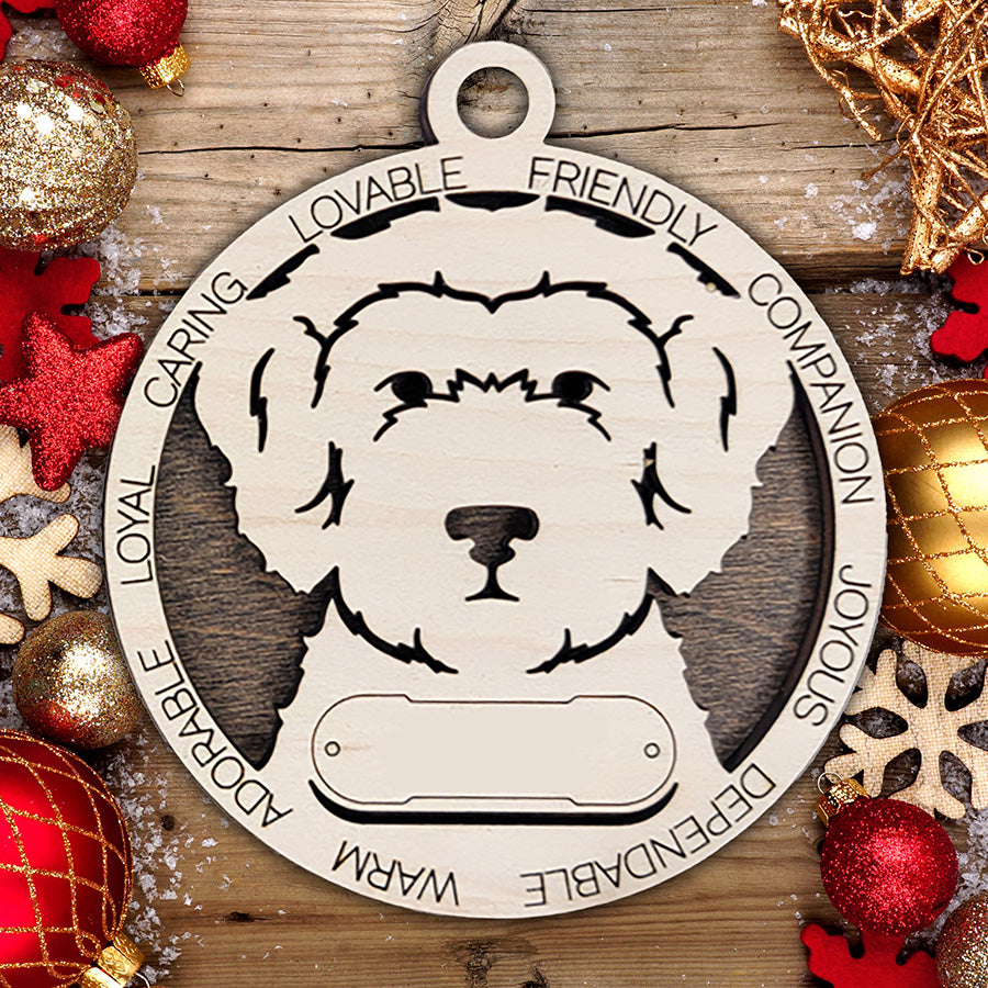 Personalized Dog Christmas Ornament – Custom Breed Keepsake Gift - Dog Breeds A-G