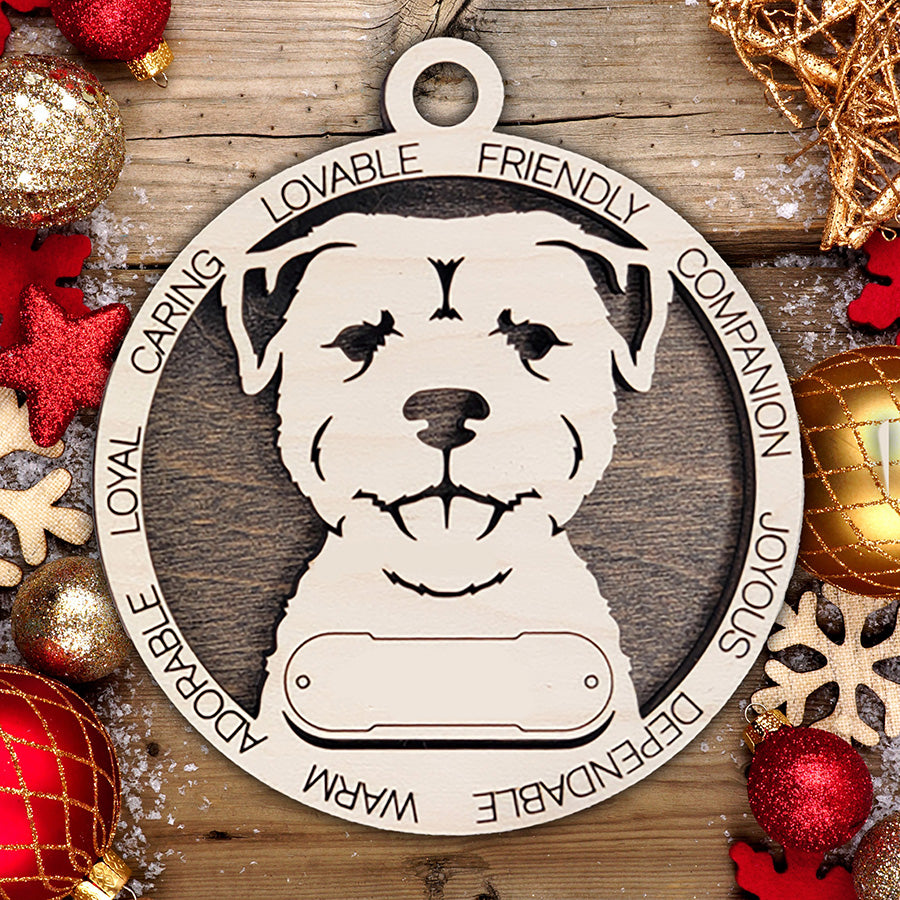 Personalized Dog Christmas Ornament – Custom Breed Keepsake Gift - Dog Breeds A-G