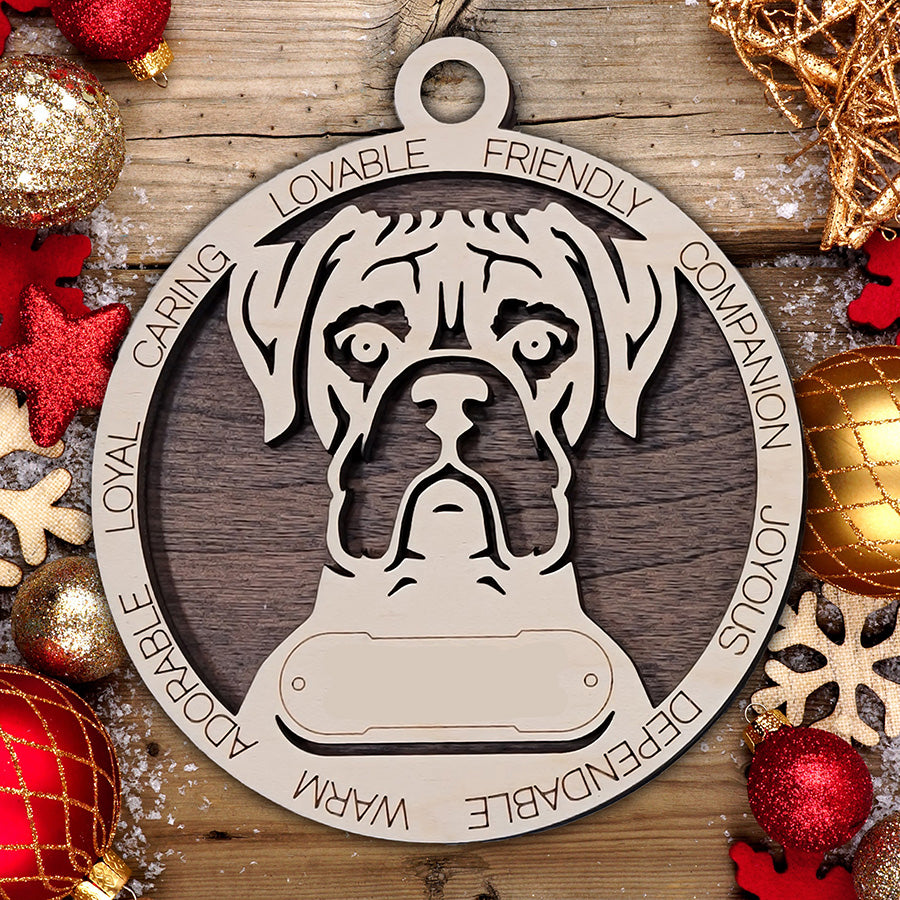 Personalized Dog Christmas Ornament – Custom Breed Keepsake Gift - Dog Breeds A-G