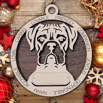 Personalized Dog Christmas Ornament – Custom Breed Keepsake Gift - Dog Breeds A-G