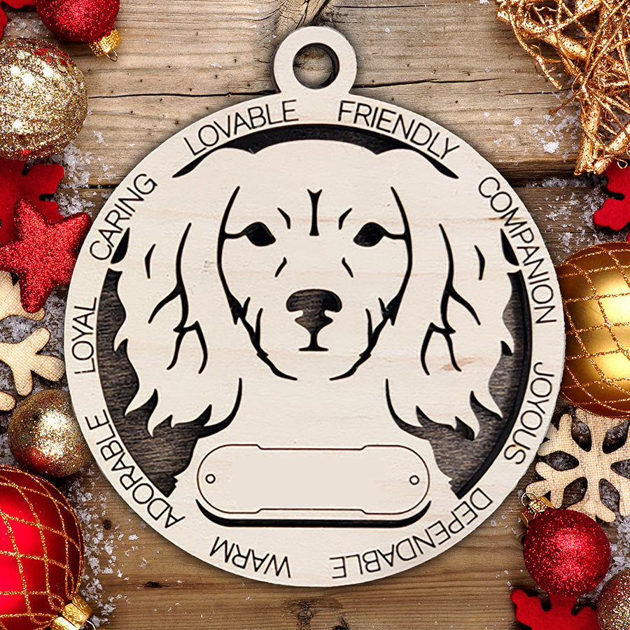 Personalized Dog Christmas Ornament – Custom Breed Keepsake Gift - Dog Breeds A-G
