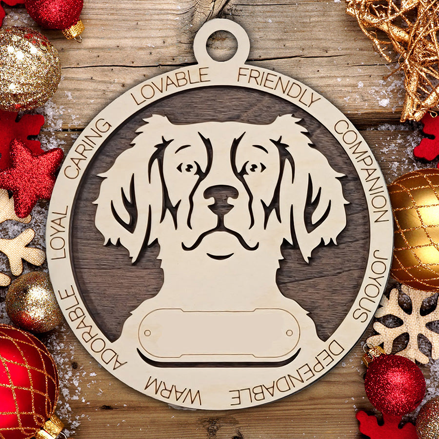 Personalized Dog Christmas Ornament – Custom Breed Keepsake Gift - Dog Breeds A-G