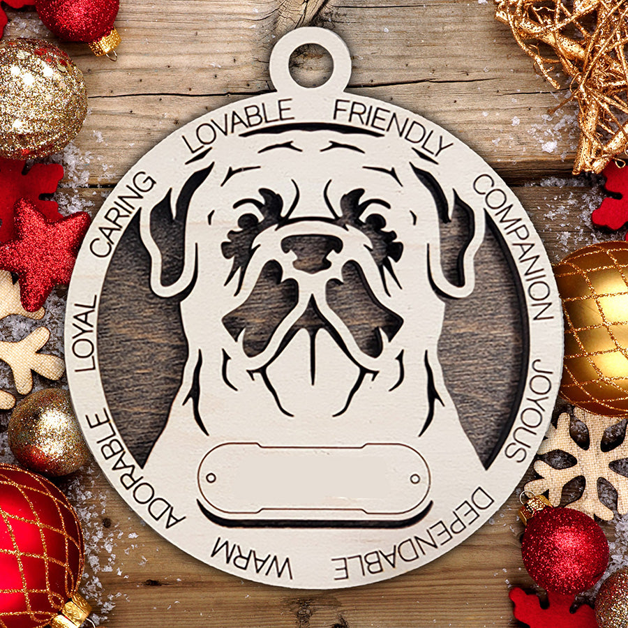 Personalized Dog Christmas Ornament – Custom Breed Keepsake Gift - Dog Breeds A-G
