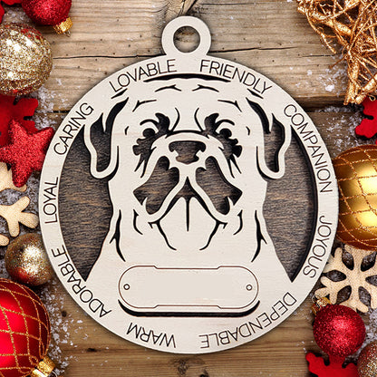 Personalized Dog Christmas Ornament – Custom Breed Keepsake Gift - Dog Breeds A-G