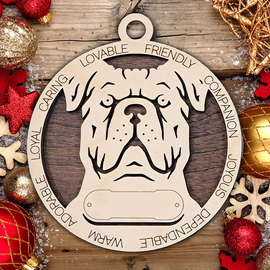 Personalized Dog Christmas Ornament – Custom Breed Keepsake Gift - Dog Breeds A-G