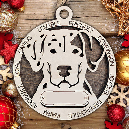 Personalized Dog Christmas Ornament – Custom Breed Keepsake Gift - Dog Breeds A-G