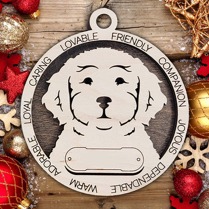 Personalized Dog Christmas Ornament – Custom Breed Keepsake Gift - Dog Breeds A-G