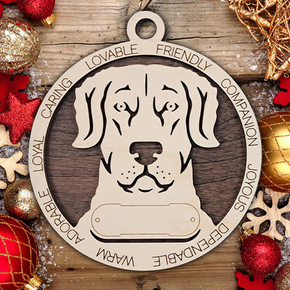 Personalized Dog Christmas Ornament – Custom Breed Keepsake Gift - Dog Breeds A-G