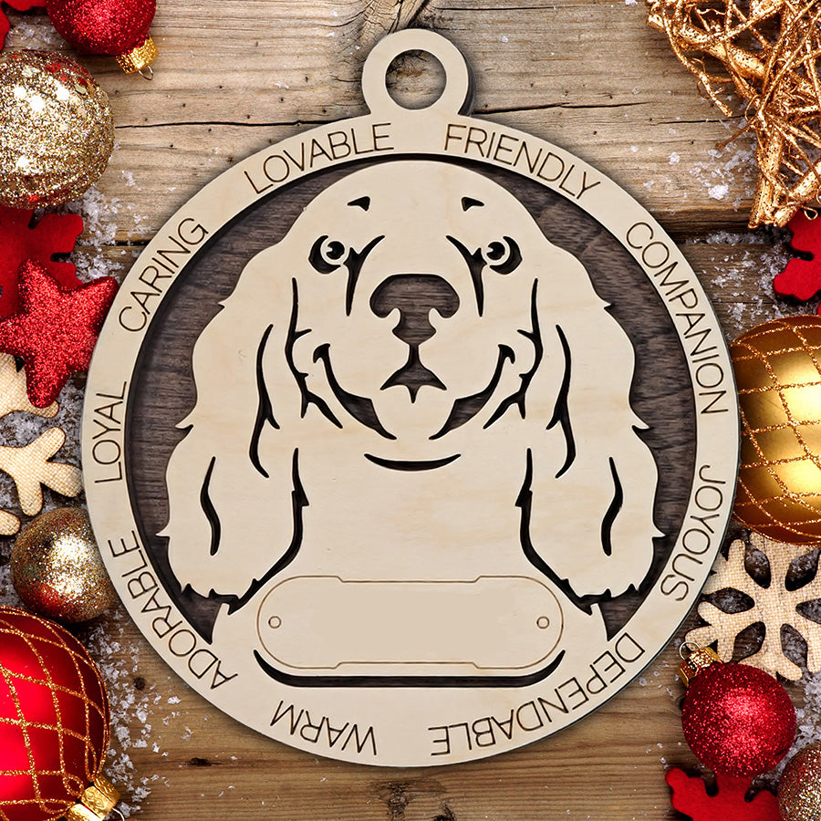 Personalized Dog Christmas Ornament – Custom Breed Keepsake Gift - Dog Breeds A-G