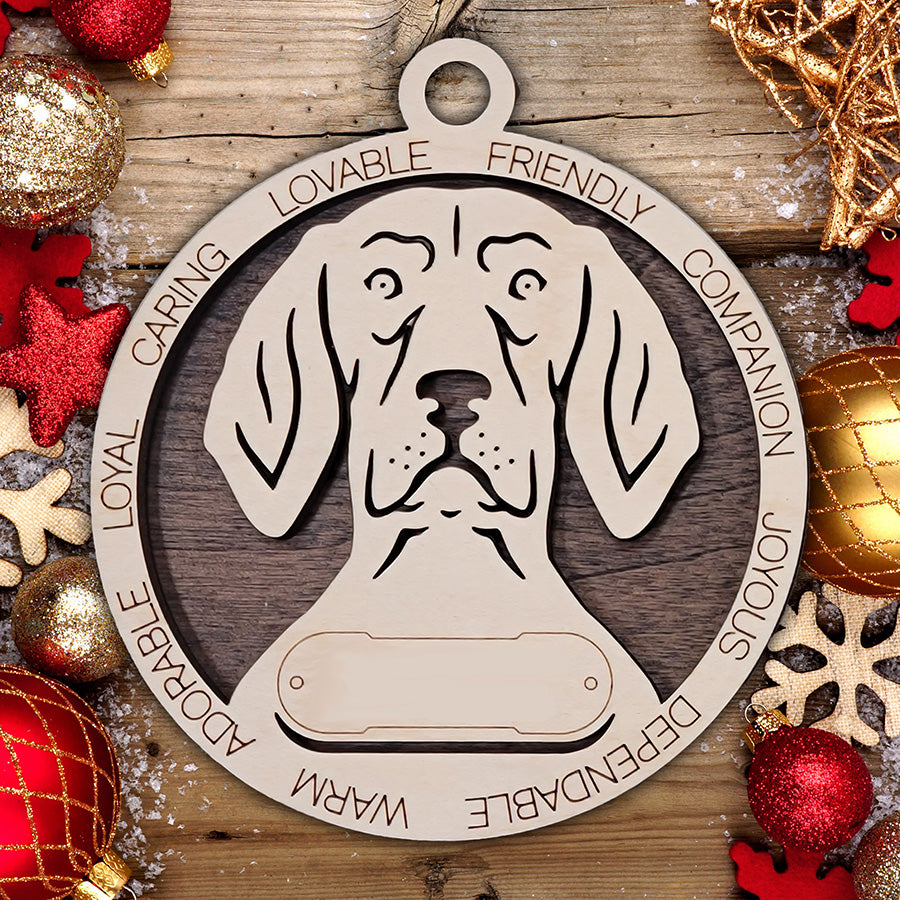 Personalized Dog Christmas Ornament – Custom Breed Keepsake Gift - Dog Breeds A-G