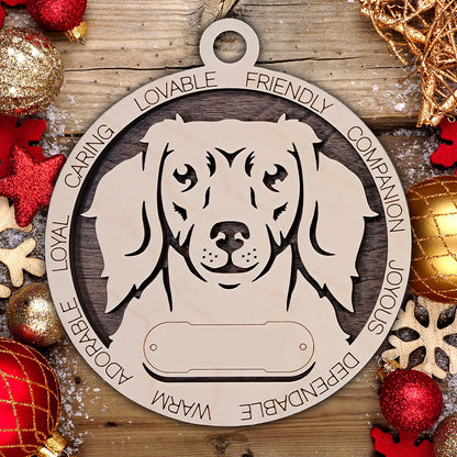 Personalized Dog Christmas Ornament – Custom Breed Keepsake Gift - Dog Breeds A-G