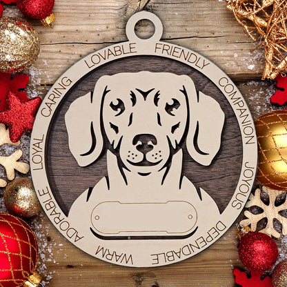 Personalized Dog Christmas Ornament – Custom Breed Keepsake Gift - Dog Breeds A-G
