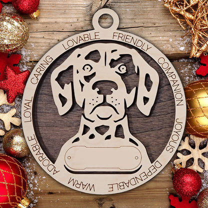 Personalized Dog Christmas Ornament – Custom Breed Keepsake Gift - Dog Breeds A-G