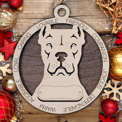 Personalized Dog Christmas Ornament – Custom Breed Keepsake Gift - Dog Breeds A-G