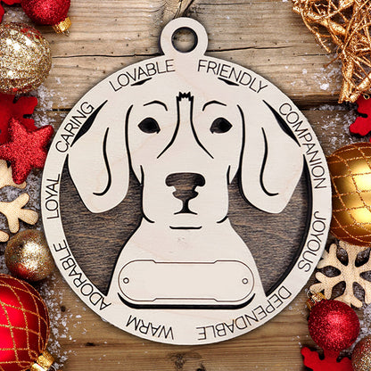 Personalized Dog Christmas Ornament – Custom Breed Keepsake Gift - Dog Breeds A-G