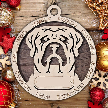 Personalized Dog Christmas Ornament – Custom Breed Keepsake Gift - Dog Breeds A-G
