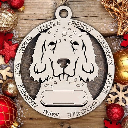 Personalized Dog Christmas Ornament – Custom Breed Keepsake Gift - Dog Breeds A-G
