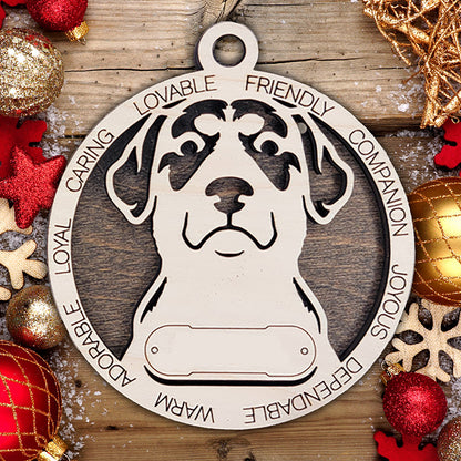 Personalized Dog Christmas Ornament – Custom Breed Keepsake Gift - Dog Breeds A-G