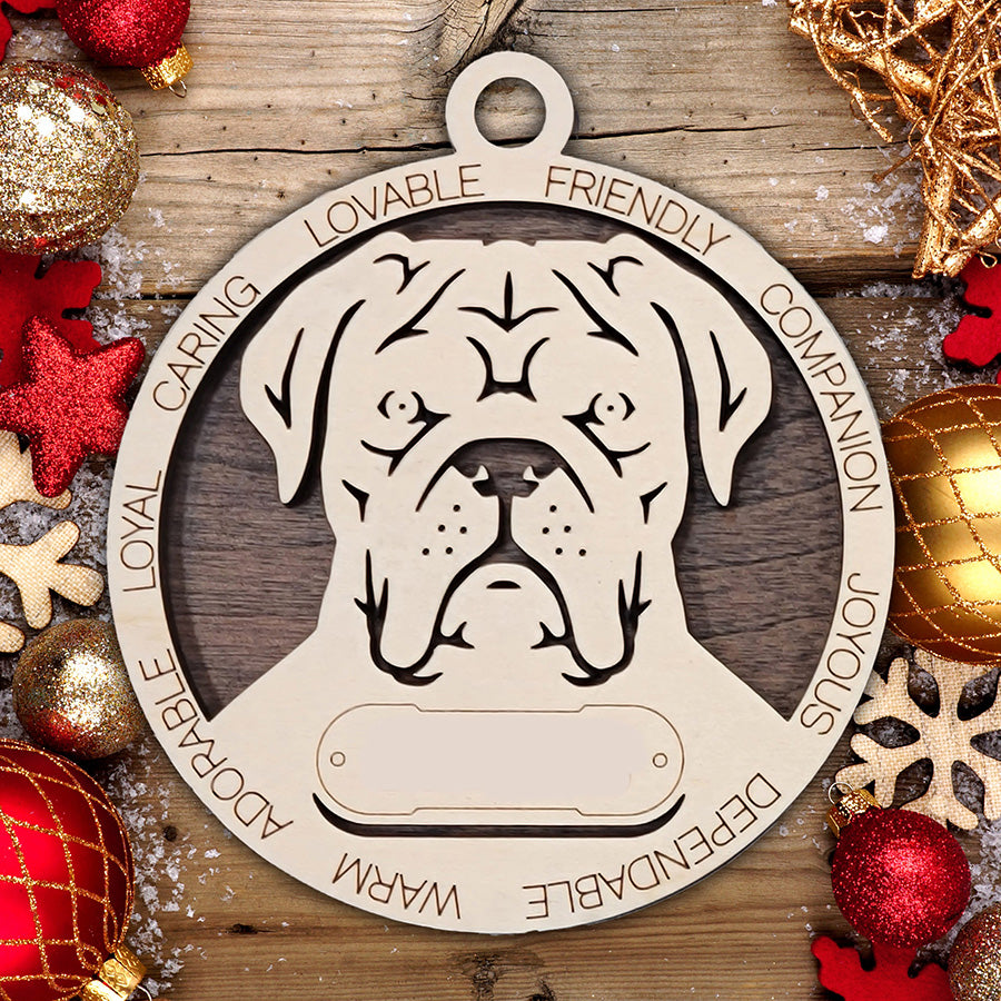 Personalized Dog Christmas Ornament – Custom Breed Keepsake Gift - Dog Breeds A-G